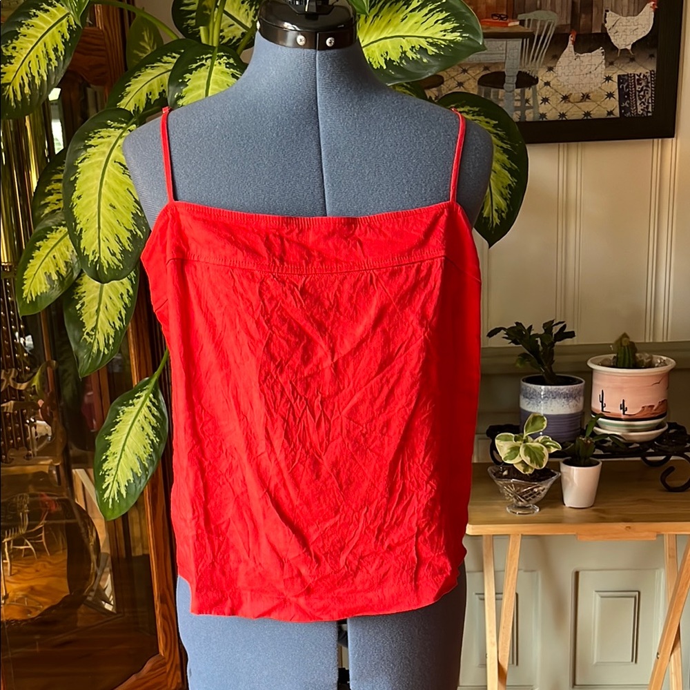 Antonio Melani Linen Blend Red Women's Top